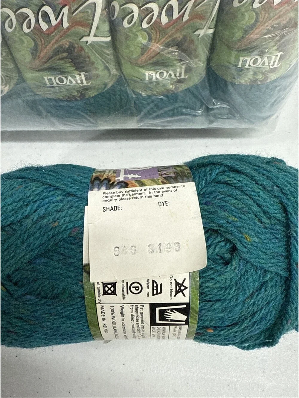 Tivoli ‘Tweed’ Yarn 100% Wool Made In Ireland Discont. 28 Skein Lot Shade 606
